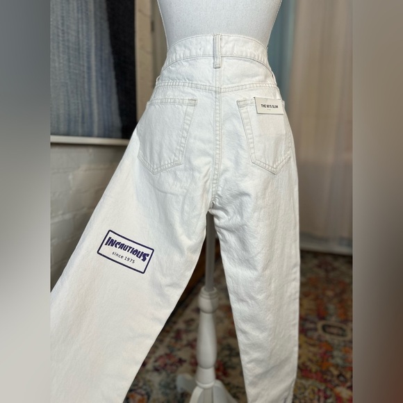 NWT Zara White Denim Synthetic Dreams Distressed Jeans - Picture 9 of 12